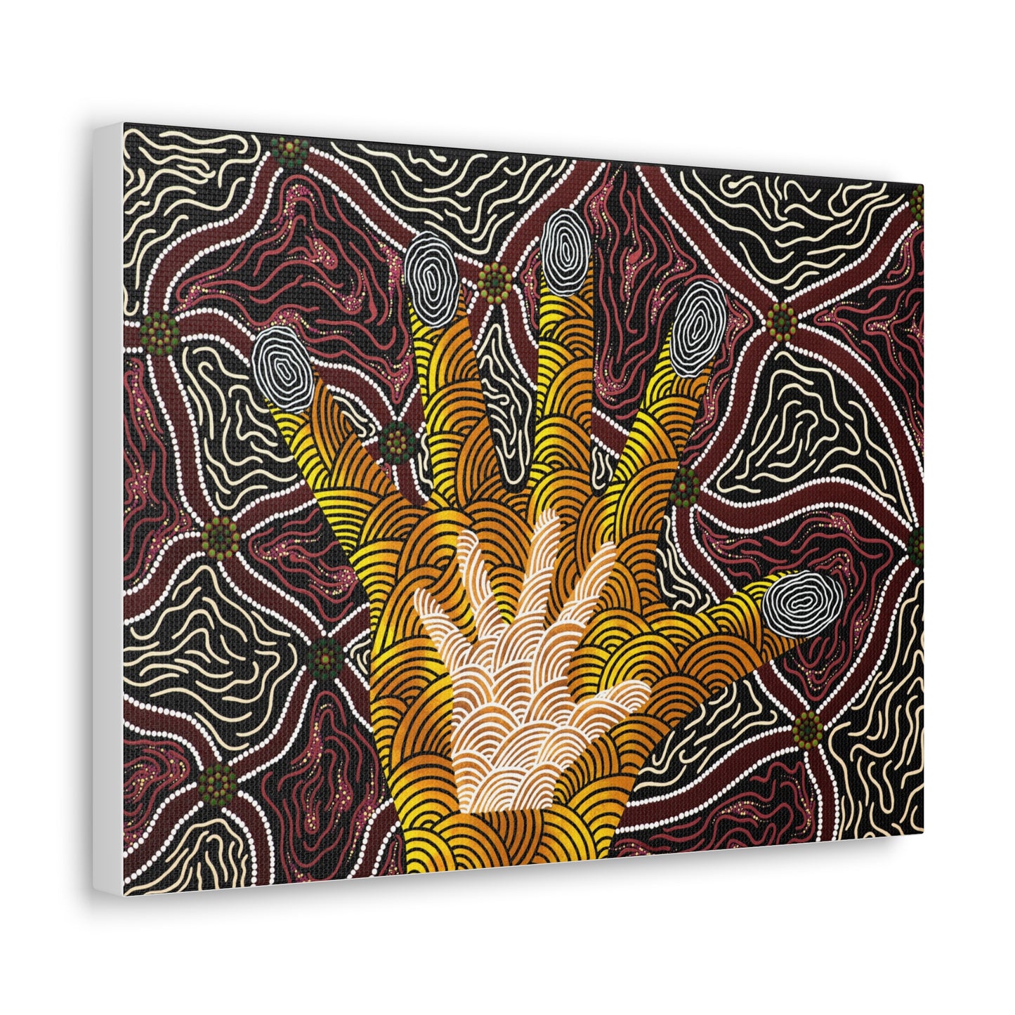 Artistic Wall Art Print, Hand-Inspired Home Decor, Boho Style Canvas, Unique Gift for Art Lovers, Vibrant Living Room Art