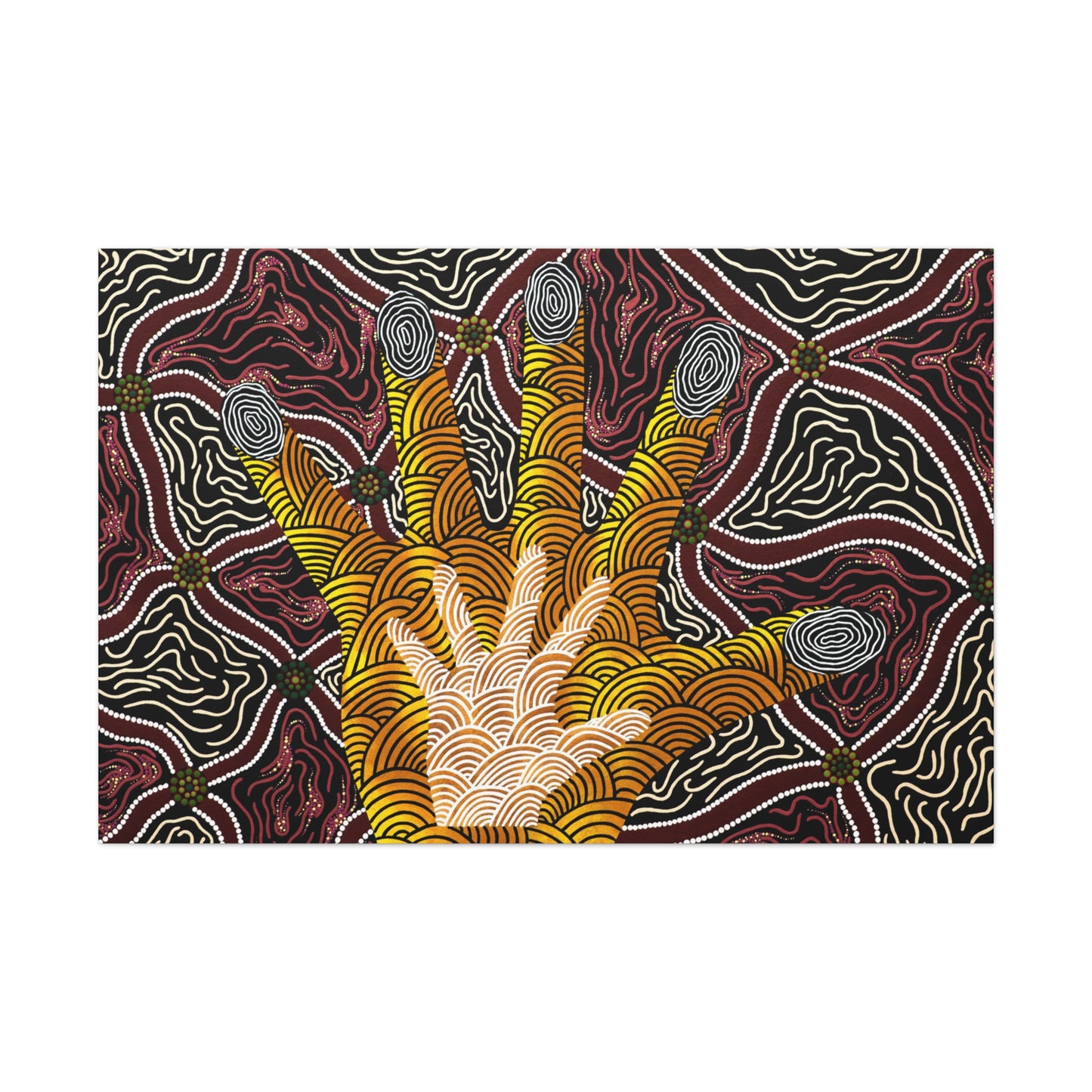 Artistic Wall Art Print, Hand-Inspired Home Decor, Boho Style Canvas, Unique Gift for Art Lovers, Vibrant Living Room Art