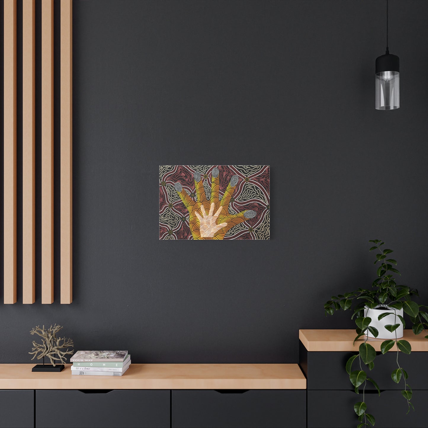 Artistic Wall Art Print, Hand-Inspired Home Decor, Boho Style Canvas, Unique Gift for Art Lovers, Vibrant Living Room Art