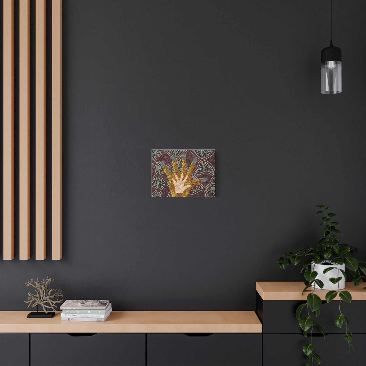 Artistic Wall Art Print, Hand-Inspired Home Decor, Boho Style Canvas, Unique Gift for Art Lovers, Vibrant Living Room Art