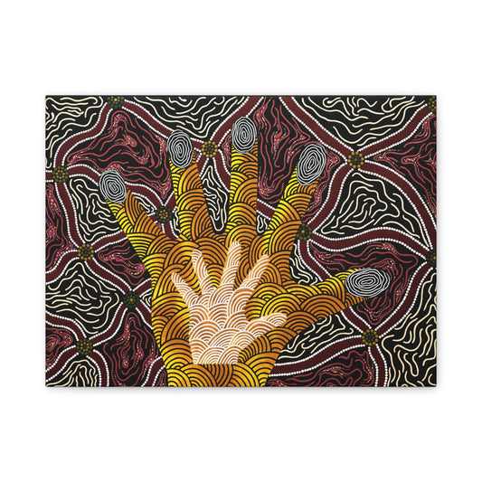 Artistic Wall Art Print, Hand-Inspired Home Decor, Boho Style Canvas, Unique Gift for Art Lovers, Vibrant Living Room Art