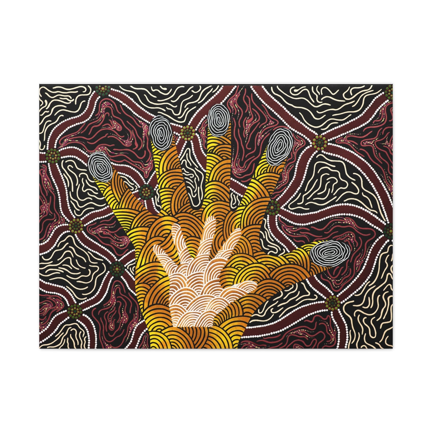 Artistic Wall Art Print, Hand-Inspired Home Decor, Boho Style Canvas, Unique Gift for Art Lovers, Vibrant Living Room Art