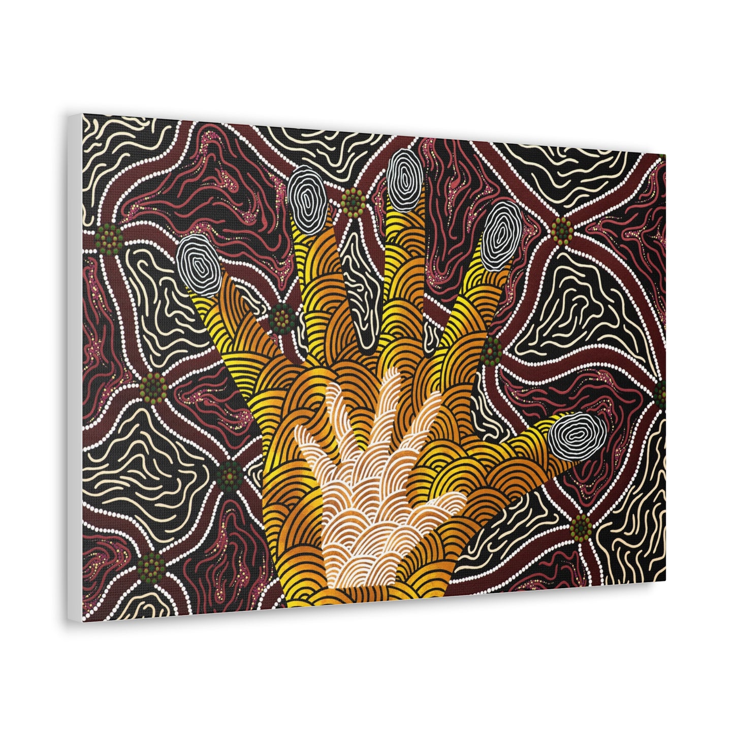 Artistic Wall Art Print, Hand-Inspired Home Decor, Boho Style Canvas, Unique Gift for Art Lovers, Vibrant Living Room Art