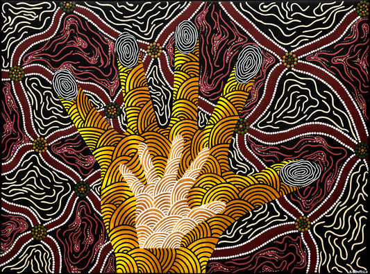 Fingerprints Aboriginal Canvas Print