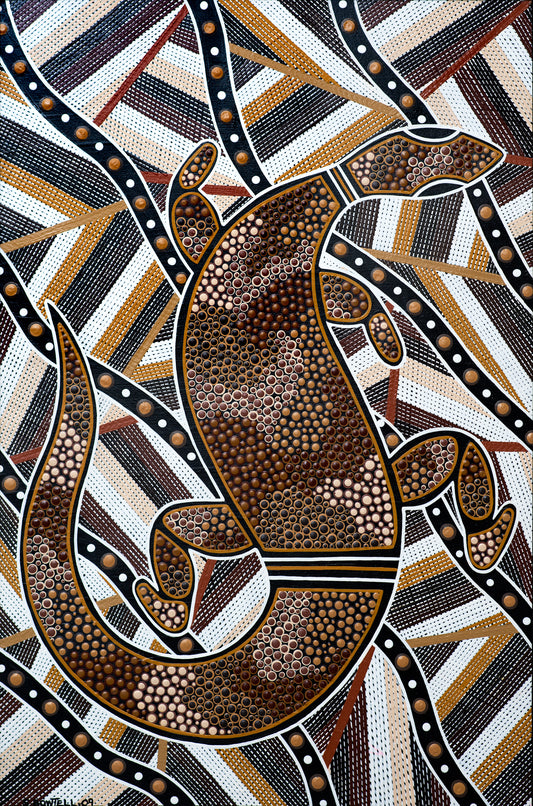 Goanna Totem Canvas Print