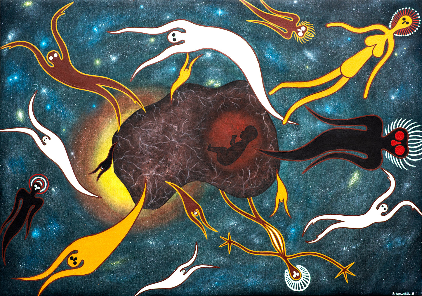 Australia Birthing Aboriginal Canvas Print