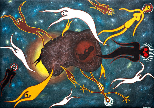 Australia Birthing Aboriginal Canvas Print
