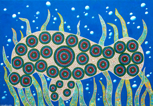 Dugong Aboriginal Canvas Print